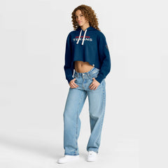 Women's Oversized Hometown Heritage Cropped Hoodie - Houston Texans