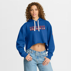 Women's Oversized Hometown Heritage Cropped Hoodie - New England Patriots