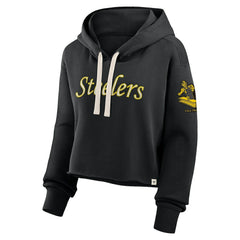 Women's Oversized Hometown Heritage Cropped Hoodie - Pittsburgh Steelers