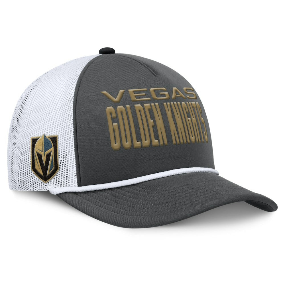 NHL Charcoal/White Vegas Golden Knights Fanatics Authentic Pro Rink A-Frame Adjustable Hat