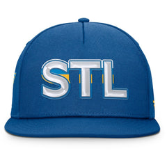NHL Blue St. Louis Blues Fanatics Authentic Pro Rink Team Code Snapback Hat