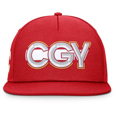 NHL Red Calgary Flames Fanatics Authentic Pro Rink Team Code Snapback Hat
