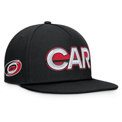 NHL Black Carolina Hurricanes Fanatics Authentic Pro Rink Team Code Snapback Hat