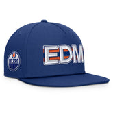 NHL Royal Edmonton Oilers Fanatics Authentic Pro Rink Team Code Snapback Hat