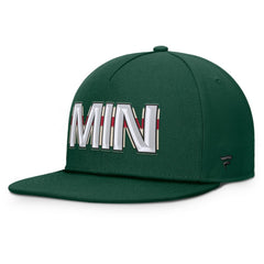 NHL Green Minnesota Wild Fanatics Authentic Pro Rink Team Code Snapback Hat