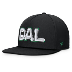 NHL Black Dallas Stars Fanatics Authentic Pro Rink Team Code Snapback Hat