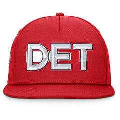 NHL Red Detroit Red Wings Fanatics Authentic Pro Rink Team Code Snapback Hat