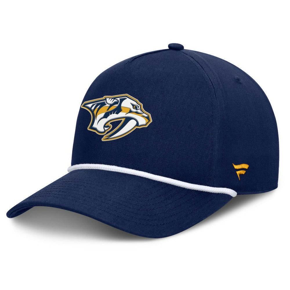 NHL Navy Nashville Predators Fanatics Authentic Pro Rink Roper A-Frame Adjustable Hat