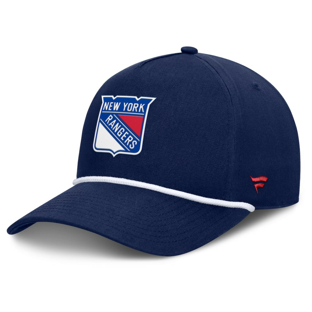 NHL Navy New York Rangers Fanatics Authentic Pro Rink Roper A-Frame Adjustable Hat