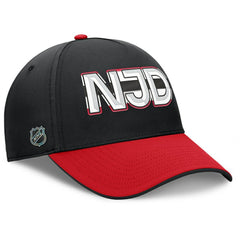 NHL Black/Red New Jersey Devils Fanatics Authentic Pro Rink Team Code Flex Hat