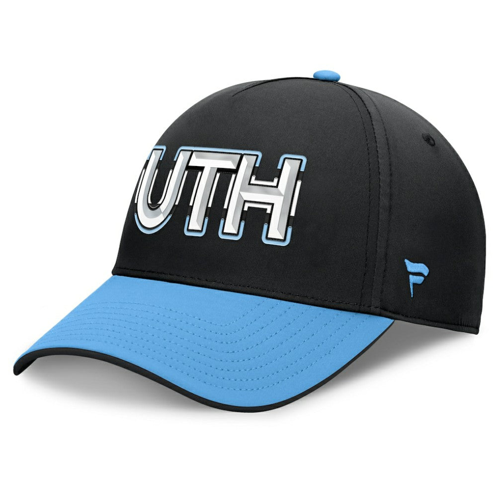 NHL Black/Light Blue Utah Mammoth Fanatics Authentic Pro Rink Team Code Flex Hat
