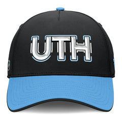 NHL Black/Light Blue Utah Mammoth Fanatics Authentic Pro Rink Team Code Flex Hat