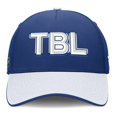 NHL Blue/White Tampa Bay Lightning Fanatics Authentic Pro Rink Team Code Flex Hat