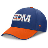 NHL Royal/Orange Edmonton Oilers Fanatics Authentic Pro Rink Team Code Flex Hat