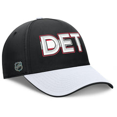 NHL Black/White Detroit Red Wings Fanatics Authentic Pro Rink Team Code Flex Hat