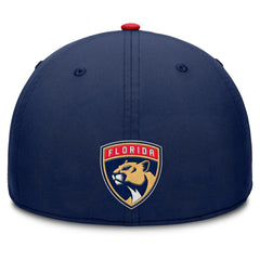 NHL Navy/Red Florida Panthers Fanatics Authentic Pro Rink Team Code Flex Hat