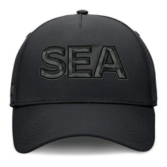 NHL Black Seattle Kraken Fanatics Authentic Pro Road Team Code Flex Hat