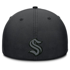 NHL Black Seattle Kraken Fanatics Authentic Pro Road Team Code Flex Hat