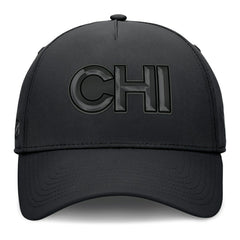 NHL Black Chicago Blackhawks Fanatics Authentic Pro Road Team Code Flex Hat