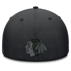 NHL Black Chicago Blackhawks Fanatics Authentic Pro Road Team Code Flex Hat