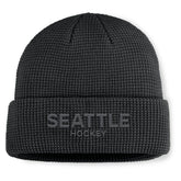 NHL Black Seattle Kraken Fanatics Authentic Pro Road Cuffed Knit Hat