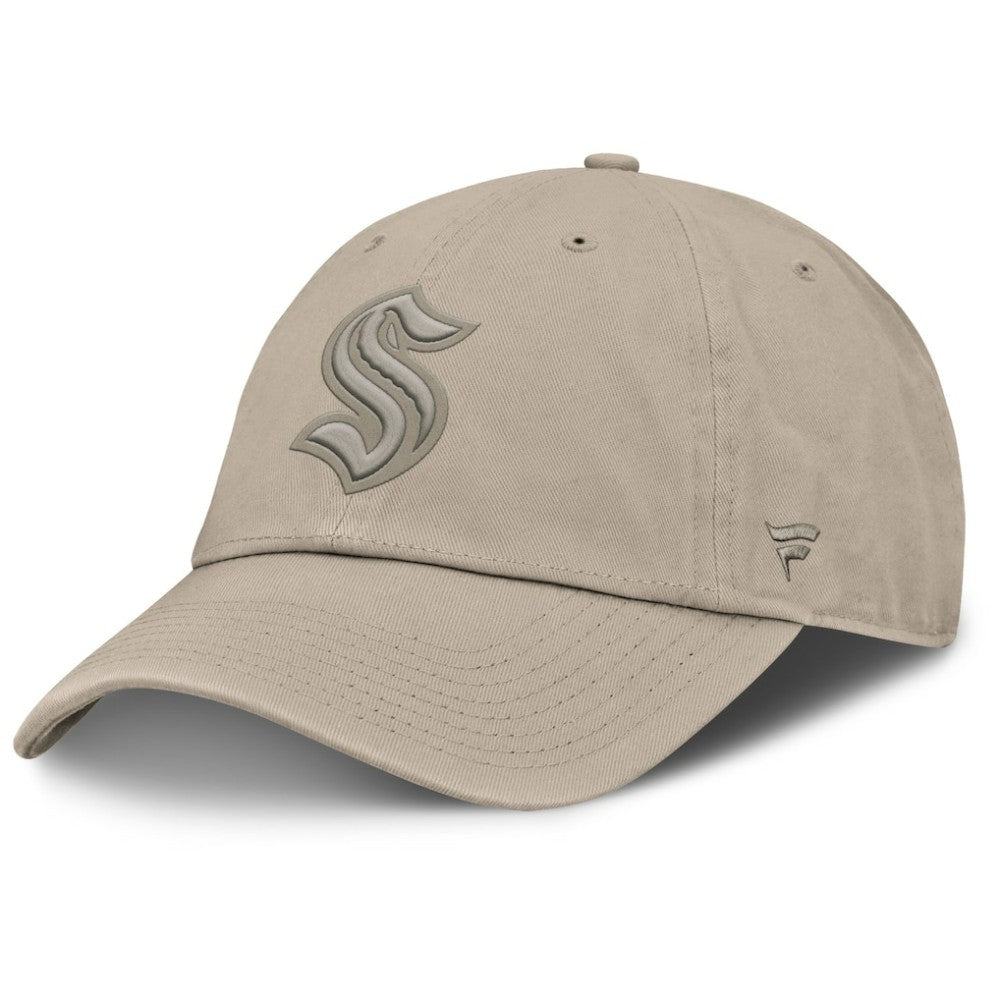 NHL Tan Seattle Kraken Fanatics Authentic Pro Road Adjustable Hat
