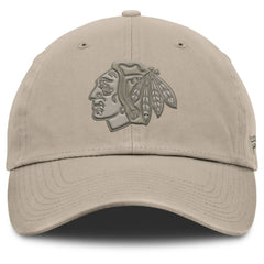 NHL Tan Chicago Blackhawks Fanatics Authentic Pro Road Adjustable Hat