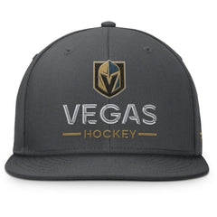 NHL Charcoal Vegas Golden Knights Fanatics Authentic Pro Rink Lockup Snapback Hat