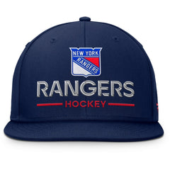 NHL Navy New York Rangers Fanatics Authentic Pro Rink Lockup Snapback Hat