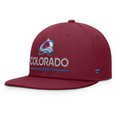 NHL Burgundy Colorado Avalanche Fanatics Authentic Pro Rink Lockup Snapback Hat