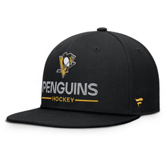 NHL Black Pittsburgh Penguins Fanatics Authentic Pro Rink Lockup Snapback Hat