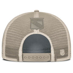 NHL Tan New York Rangers Fanatics Women's Authentic Pro Road Trucker Adjustable Hat
