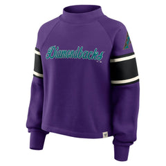 MLB Arizona Diamondbacks Fanatics Women's Oversized Toss Sweep Raglan Pullover Sweatshirt
