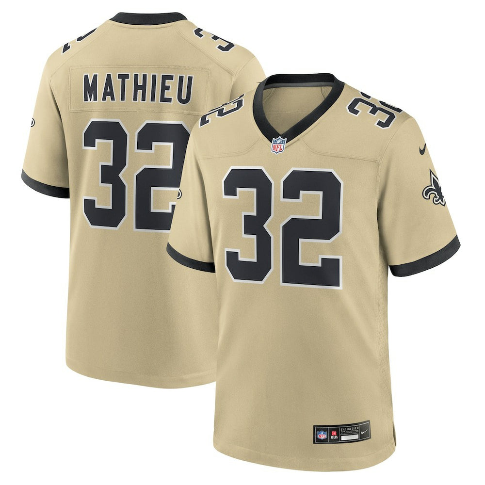 Tyrann Mathieu Gameday Golds Alternate Game Player Jersey - New Orleans Saints