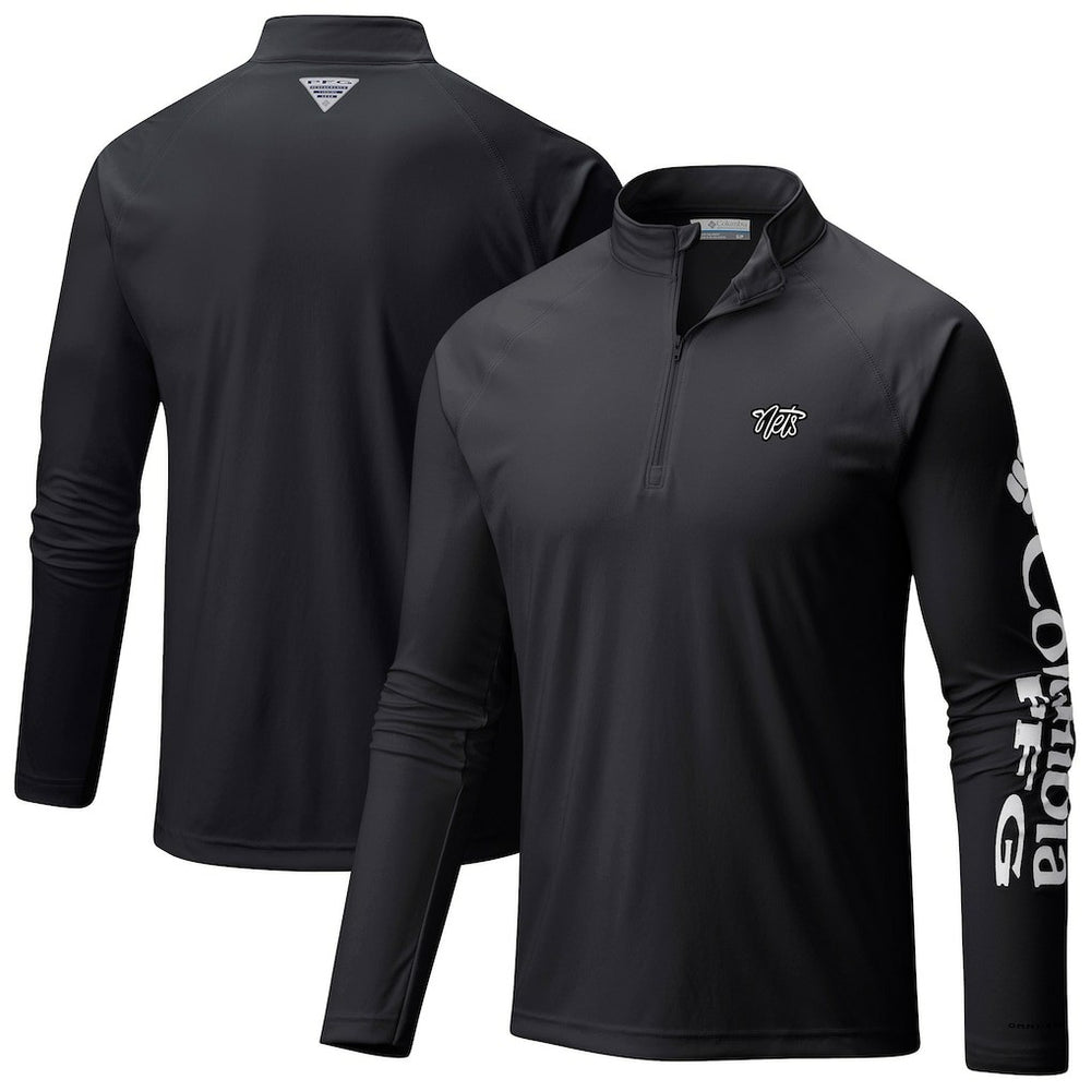 NBA Brooklyn Nets Terminal Tackle Raglan Omni-Shade Quarter-Zip Jacket