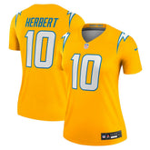 Justin Herbert Women's Alternate Charger Power Legend Player Performance Top - Los Angeles Chargers
