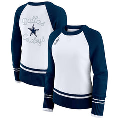 WEAR by Erin Andrews Women's Colorblock Raglan Sweater - Dallas Cowboys
