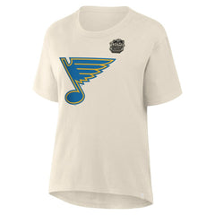 NHL Cream St. Louis Blues Fanatics Women's 2025 Winter Classic Primary Logo T-Shirt