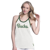 NBA Milwaukee Bucks G-III 4Her by Carl Banks Women's Curveball Racerback Scoop Neck Slub Tank Top