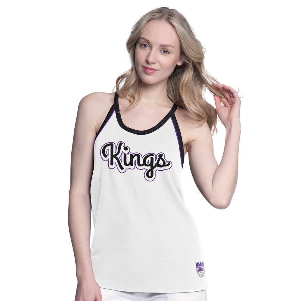 NBA Sacramento Kings G-III 4Her by Carl Banks Women's Curveball Racerback Scoop Neck Slub Tank Top