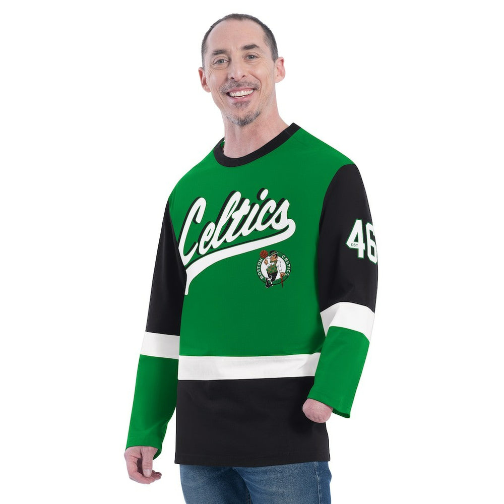 NBA Boston Celtics G-III Sports by Carl Banks Adaptive Rugby Long Sleeve Top