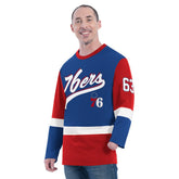 NBA Philadelphia 76ers G-III Sports by Carl Banks Adaptive Rugby Long Sleeve Top