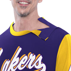 NBA Los Angeles Lakers G-III Sports by Carl Banks Adaptive Rugby Long Sleeve Top