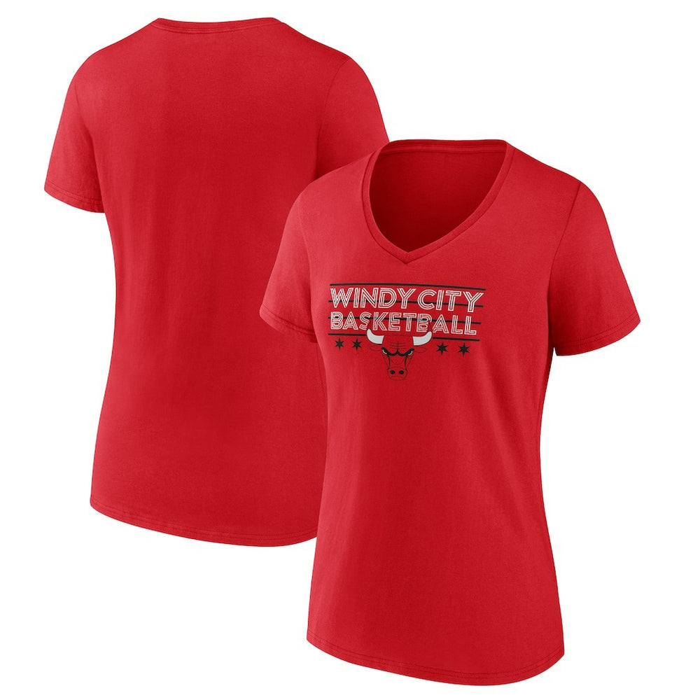 NBA Chicago Bulls Women's Core Hometown Launch V-Neck T-Shirt sale