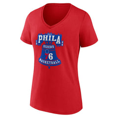NBA Philadelphia 76ers Women's Hometown V-Neck T-Shirt