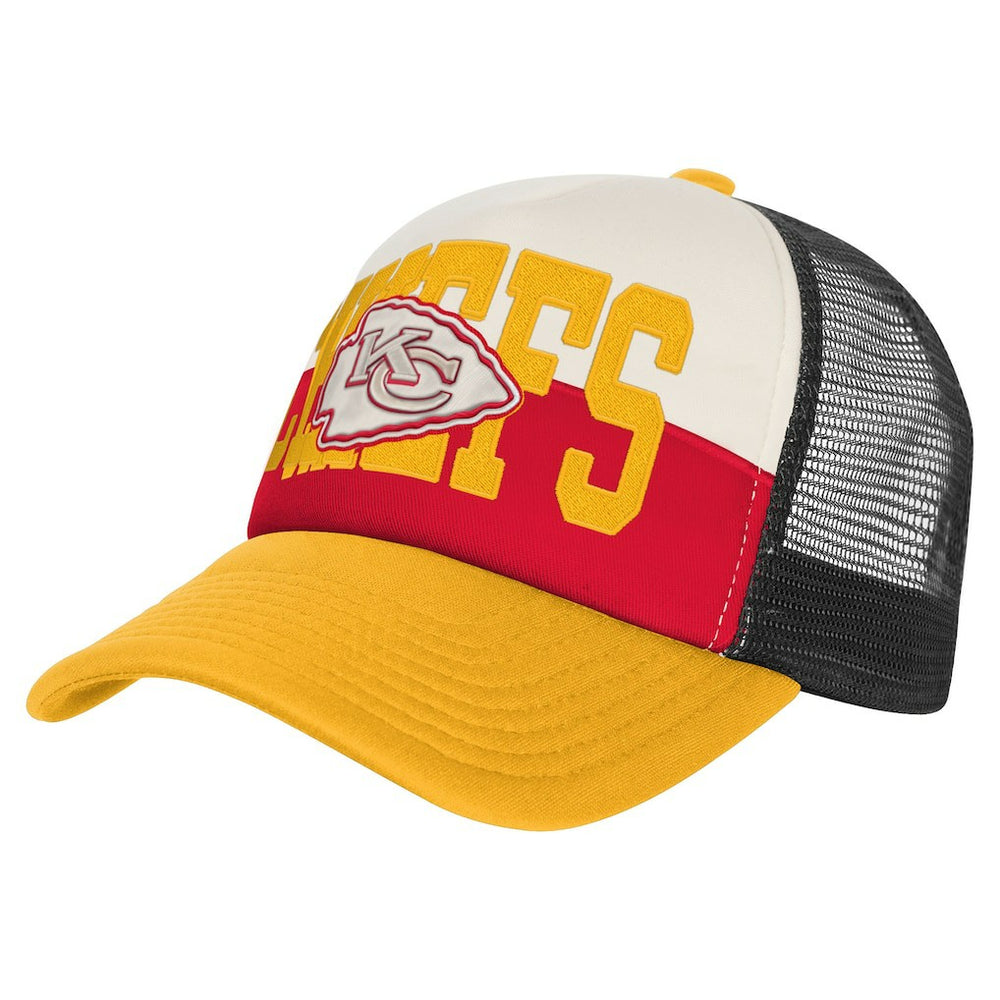 Youth Modern Fan Trucker Adjustable Hat - Kansas City Chiefs