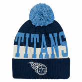 Outerstuff Youth Modern Fan Cuffed Knit Hat with Pom - Tennessee Titans