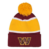 Outerstuff Girls Let's Play Cuffed Knit Hat with Pom - Washington Commanders