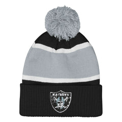 Outerstuff Girls Let's Play Cuffed Knit Hat with Pom - Las Vegas Raiders