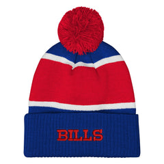Outerstuff Girls Let's Play Cuffed Knit Hat with Pom - Buffalo Bills